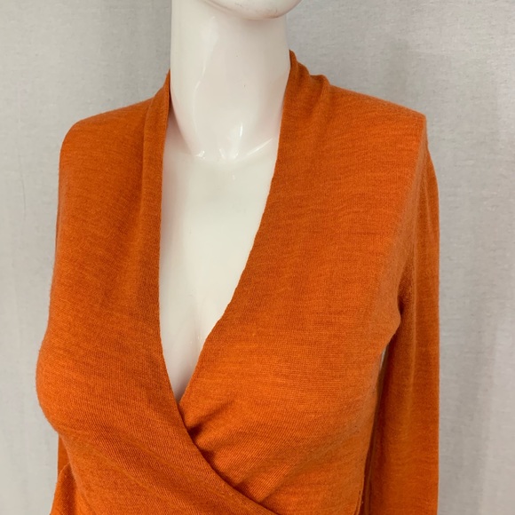 XS Limited Long Sleeve V-Neck Wrap Style Sweater - Picture 4 of 8